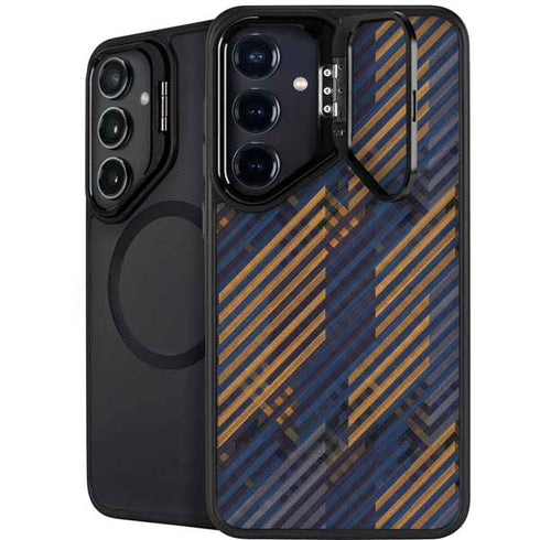 Retro Fall Pattern Galaxy S25 Kickstand Case